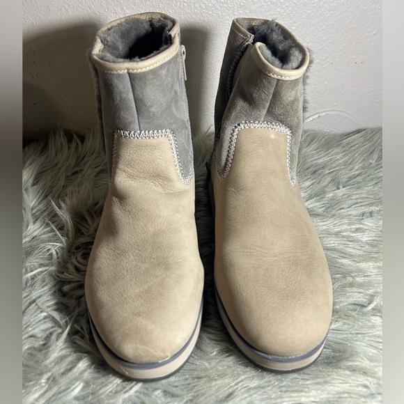 OluKai Women's Pa'ina Hulu Boots Women's Gray Suede Ankle Boots Size 9 - Picture 3 of 11